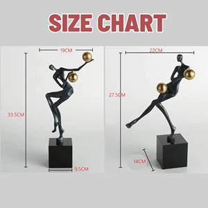 Ensemble décoratif de 2 sculptures en métal représentant des hommes, parfaites pour la décoration de bureau, les événements et la mise en scène de table, fabriquées à la main en Inde. - Product Image 6
