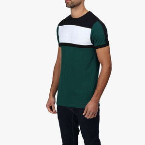 T-shirt décontracté à manches courtes et col rond pour homme, coupe ample, coloris uni vert, blanc, noir, 100 % polyester, anti-boulochage, respirant, séchage rapide - Product Image 2