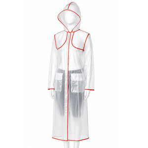 Chaqueta Cortavientos de Moda Personalizada 2026, Chaqueta Larga Impermeable para Mujer, Chaqueta Impermeable Eva, Chaquetas Transparentes para Lluvia - Product Image 1