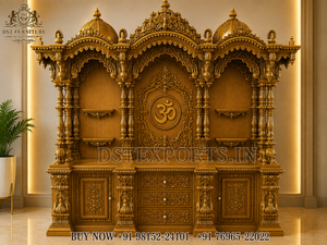 Mandapam Tradicional del <span class=keywords><strong>Sur</strong></span> de la India de Madera de Teca, Diseño Gopuram Personalizado, Templo Mandir con Tallado Intrincado y Duradero, para el Hogar, EE. UU. - Product Image 6