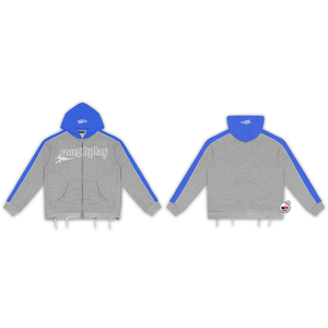 เสื้อฮู้ดซิปผู้ชาย ROUGHPLAY คุณภาพพรีเมียม ผ้าเฟรนช์เทอร์รี่ ทรงปกติ สปอร์ต พิมพ์ลายตัวอักษร แขนยาว เหมาะสำหรับฤดูหนาวและการเดินทาง - Product Image 1