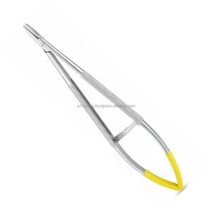 Portaagujas de Acero Inoxidable con Certificación ISO y CE A-1 VERITAS T/c Barraquer de 14 cm, Instrumento de Sutura |   Kit de sutura, instrumento médico - Product Image 2