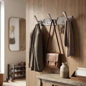 SS202 Stainless Steel Triple Wall <b>Hook</b> Heavy Duty 3 Pin Clothes and Towel Holder Rust Resistant durable Wall Mounted Organizer - Product Image 5