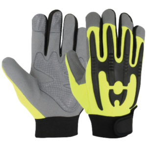Heavy Duty Construction Safety Gloves Impact Resistant Reinforced Synthetic Leather Amara Mechanical Hand Gloves CE Certified - Product Image 3