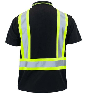 Soban Custom Yellow Hi Vis Polyester Polo Shirt Reflective Safety Workwear Quick Dry CE Certified Short <b>Sleeve</b> Unisex - Product Image 5