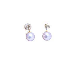 Freshwater 7-8mm White Round Strong Light Almost Flawless <b>Pearls</b> S925 <b>Silver</b> Bow <b>Earrings</b> for Women - Product Image 5