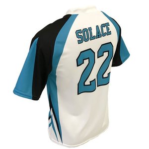 Camiseta de Fútbol Sublimada Personalizada, Camiseta de Fútbol con Cuello en V para Hombre, Uniforme de Equipo Blanco y Negro, Camiseta Deportiva de Tela de Poliéster - Product Image 2