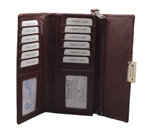 Women's Crocodile Pattern Long <b>Wallet</b> With Metal Buckle Closure Alligator Style Clutch Handbag - Product Image 4