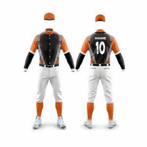 Best Wholesale <b>Men's</b> V-Neck Baseball Jersey Breathable Sublimation Logo <b>T</b>-<b>Shirts</b> Team Blank Uniform Sets - Product Image 6