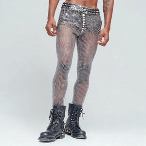 Leggings Transparentes de Malla con Pedrería de Alta Calidad para Hombre, Cintura Elástica, Brillantes - Product Image 6