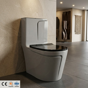 โถสุขภัณฑ์แบบชิ้นเดียว ดีไซน์ทันสมัย ระบบชำระล้างแบบ Washdown ทรงกลม พร้อม S/P Trap ติดตั้งบนพื้น - Product Image 3