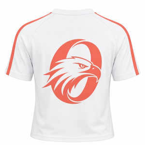 Ensemble uniforme de cheerleading blanc corail : T-shirt à manches courtes et jupe plissée – Tenue de sport pour l'entraînement et la performance - Product Image 5
