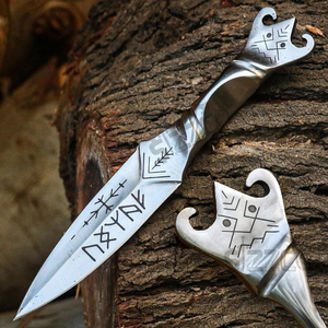 Couteau Viking en acier carbone de haute qualité, fait main, forgé, pour la chasse, le camping, le bushcraft, lame fixe, fournisseur OEM, cadeau idéal - Product Image 1
