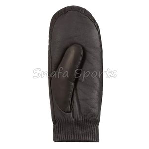 Mitaines en cuir de mouton respirantes et naturelles pour l'hiver, en fourrure, couleur marron, pour le ski, fabriquées à la main au Pakistan - Product Image 3