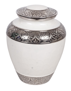 Urna Funeraria Moderna de Estilo Americano, Urna de Latón Sólido con Diseño Grabado, Capacidad de 220 Pulgadas Cúbicas, Ecológica para Cenizas Humanas - Product Image 4