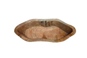 Bol décoratif en bois en forme de papaye, plateau en bois de 100 cm de long, bougie en cire de soja avec mèche, bol en cire blanche - Product Image 2