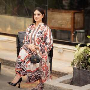 ชุดเสื้อผ้าปาร์ตี้หรูหราและมีสไตล์สำหรับผู้หญิงชุดเสื้อผ้า plazzo dupatta - Product Image 3