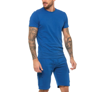 Ensemble de shorts pour hommes de qualité supérieure, respirant, décontracté, motif uni, tissu en polyester et coton tricoté, haute qualité, en vente - Product Image 4