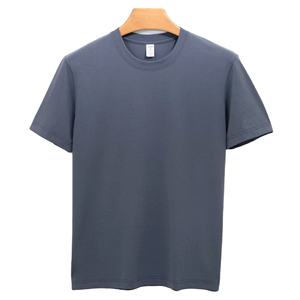 Camisetas de Cuello Redondo de Alta Calidad, Nuevas, de Color Sólido, Corte Regular, Manga Corta, 100% Algodón para Hombre y Mujer, Suministro Directo de Fábrica - Product Image 4