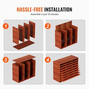 Organisateur de documents en panneaux de fibres à densité moyenne à 27 compartiments, étagères réglables, armoire de classement en bois pour bureau, école, centre de courrier - Product Image 6