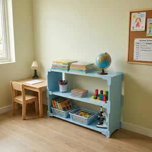 This 3 tier children's <b>shelf</b> is made from American <b>pine</b> plywood The material is durable and safe Made in Vietnam. - Product Image 6