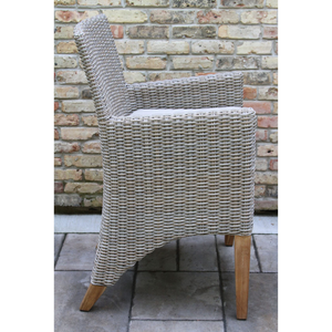 Outdoor PE Wicker Armchair <b>Stackable</b> Rattan <b>Dining</b> <b>Chair</b> Waterproof Patio Garden Hotel Resort Furniture - Product Image 2