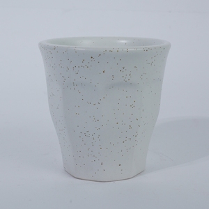 Mug à thé en céramique mouchetée personnalisé, haut et conique, avec motif floral de dessin animé pour restaurant japonais, café, hôtel - Product Image 1