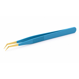 Pinzas Profesionales para Pestañas con Punta Curva de Precisión, Acero Inoxidable, Herramienta de Aplicación de Extensiones de Pestañas de Volumen - Product Image 1