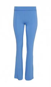 <b>High</b> <b>Waist</b> Full Length Solid <b>Flared</b> Breathable Sporty <b>Leggings</b> Knitted Spandex Nylon Stretchy Women's Activewear - Product Image 3