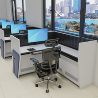 Meubles de salle de contrôle industrielle, console d'opérateur modulaire en acier moderne et durable, poste de travail, centre de commande, système de bureau de contrôle