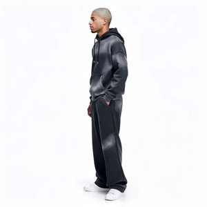 Sweat à capuche dégradé pour homme, manches longues, coupe ample, en coton, avec cordon de serrage, idéal pour l'automne - Product Image 3