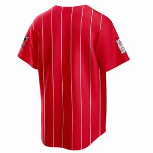 Maillot de baseball New York pour homme, gris, manches courtes, col en V, boutons sur le devant, imprimé en twill, coupe classique, adulte, toutes saisons - Product Image 4