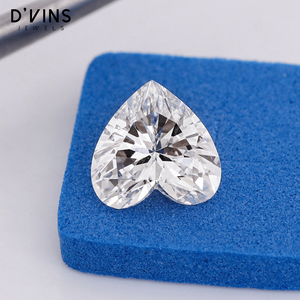 D'vins Jewels Diamant de laboratoire en forme de cœur, couleur D E F G H, clarté VVS VS, 3EX HPHT, cultivé à Surat, pour la fabrication de bijoux - Product Image 3