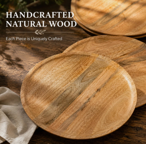 Tabla de Cortar de Bambú Ecológica para Cocina, Tabla de Cortar Personalizada de Madera Natural para Servir Queso y Pizza, con Asa - Product Image 5