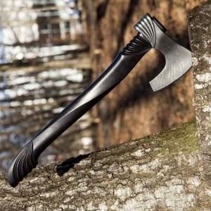 Custom Handmade Industrial Builder's Hatchet <b>Axe</b> Head Damascus Steel Blade 18 Inch Overall Length 3Lb Weight <b>Wood</b> Handle ODM DIY - Product Image 3