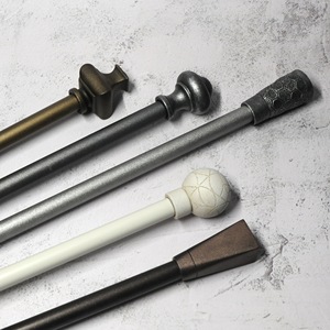 Juego de Barra y Poste Metálicos para Cortinas con Accesorios, Material de Hierro, Diseño Contemporáneo, Sin Necesidad de Taladrar - Product Image 6