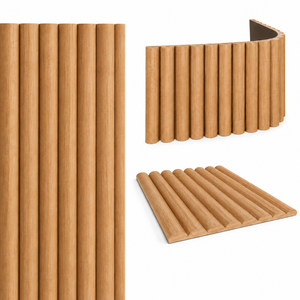 Panneaux muraux 3D en bois massif, couleur personnalisée moderne, insonorisés pour la maison, le bureau, l'hôtel, le restaurant, la salle de bain, l'entrepôt - Product Image 1
