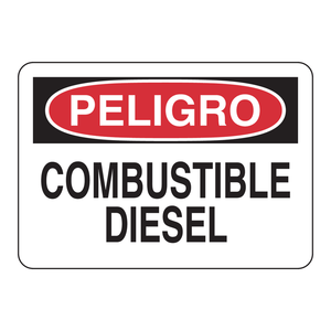 Señal de Advertencia de Seguridad en Español para Áreas de Almacenamiento de Combustible: Peligro de Combustible Diésel Brady - Product Image 3