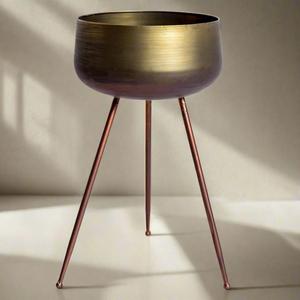 Jardinière en métal moderne pour décoration intérieure avec support, couleur personnalisée, support de plante en métal revêtu, base antidérapante, jardinière au sol unique - Product Image 2