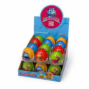 King House Surprise Dinosaur Egg, <b>Chocolate</b> and Biscuit Surprise Egg with Collectible Dinosaur Toy for Children - Product Image 2