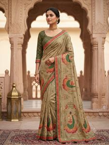 Indian Traditional Ethnic Partywear Saree with Digital Print Work for Wedding Occasion and Festive Function for Women Fancy Fit - Product Image 3