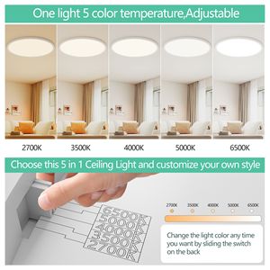 Plafoniera LED da 16 Pollici a Incasso, 32W 3520LM, 5CCT Selezionabili, Dimmerabile per Cucina, Camera da Letto, Soggiorno - Product Image 5