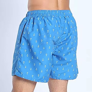 Shorts de bain pour hommes à séchage rapide, motif rayé, logo imprimé, style sportif, pour l'été, personnalisables, vente en gros directe usine - Product Image 3