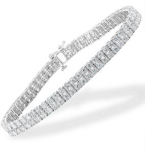 Pulsera de Plata con Diamantes Cultivados en Laboratorio de 24 Gramos, Corte Brillante DEF, Pulsera de Tenis para Mujer, 12 Quilates en Total, Vala Brothers - Product Image 3