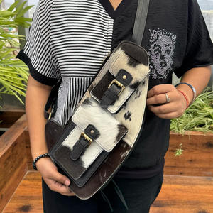 Wholesale <b>Men</b> & Women Cowhide Leather Chest <b>Bag</b> Portable Fashion Casual Crossbody Shoulder <b>Bag</b> Wearable Outdoor Sports <b>Sling</b> <b>Bag</b> - Product Image 4