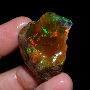 Lot de 3 pièces d'opale éthiopienne brute de qualité supérieure, 100% naturelle, huileuse, pour la création de bijoux - Product Image 3