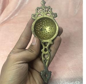 New style Hot selling brass <b>tea</b> strainer with long handle traditional loose <b>tea</b> filter metal <b>tea</b> <b>infuser</b> kitchen <b>tea</b> accessory - Product Image 5