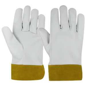 Guantes de Soldadura TIG de Cuero de Cabra y Vacuno de 7 oz, con Puño de Seguridad, Transpirables, Protección Personal Contra Abrasión y Calor, en Oferta - Product Image 3