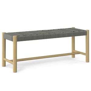 Panca Dahlia per Esterni e Interni in Grigio, Elegante Arredo da Giardino - Product Image 1