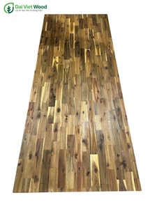 Panel de encimera de madera de acacia de diseño contemporáneo con acabado de teca dorada con aceite de cera para uso en la cocina - Product Image 5